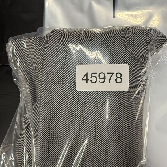 Express Dress Pants Women 10 Gray Striped Mid Rise Straight Flat Front Editor - Picture 8 of 8